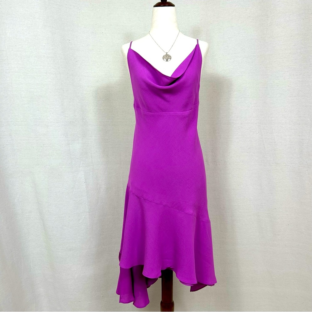 Steve Madden Purple Asymmetrical Slip Dress
